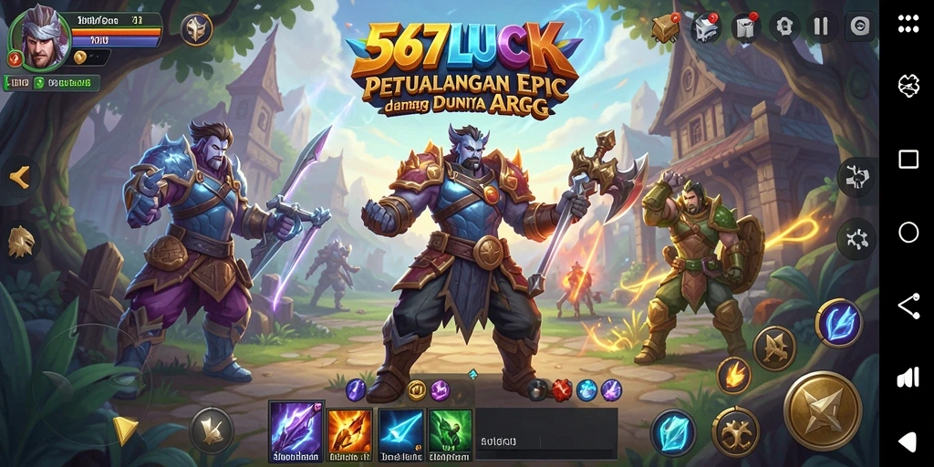 Tampilan epik gameplay ARPG dalam 567LUCK.
