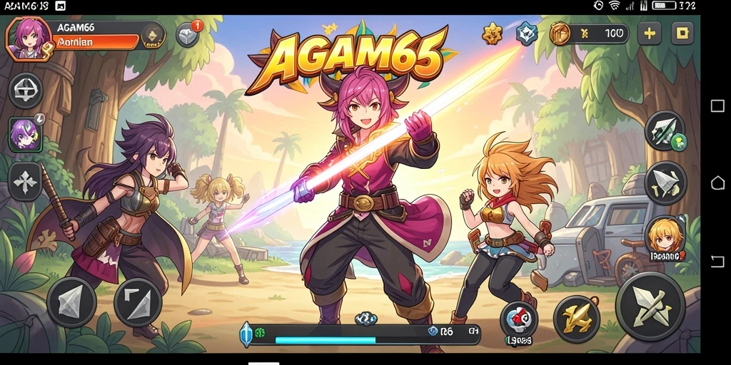 Screenshot AGAM66 menampilkan aksi menarik di dalam permainan Anime.