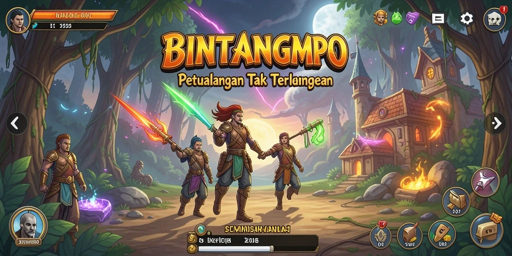 Tampilan gameplay BINTANGMPO yang menarik di dunia petualangan.