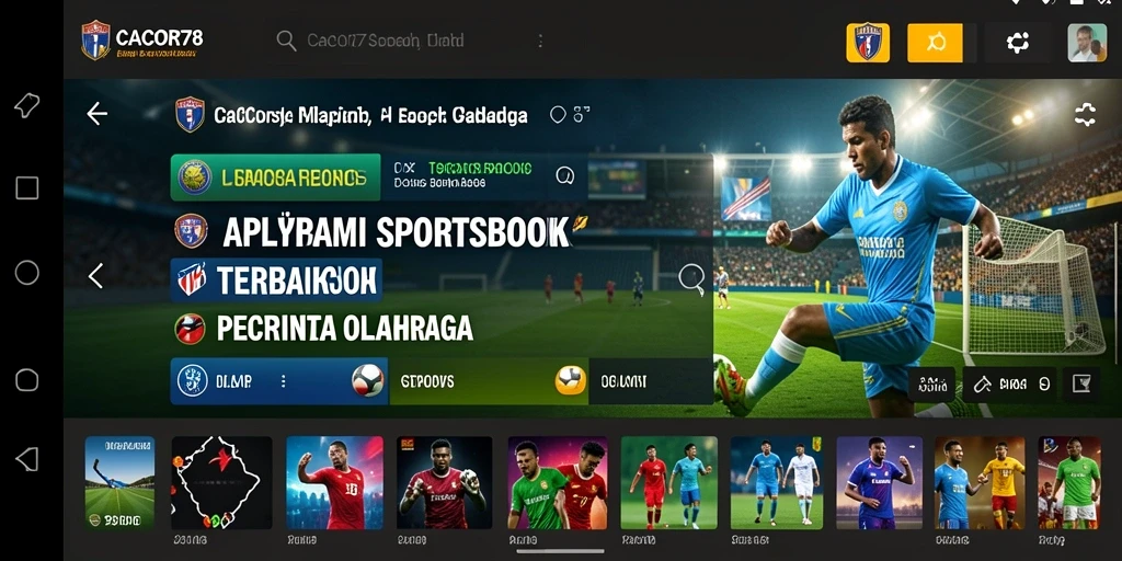 Screenshot gameplay menyajikan taruhan olahraga yang seru.