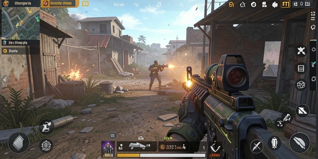Tampilan gameplay intens DKK dengan aksi tembak-menembak yang mendebarkan.