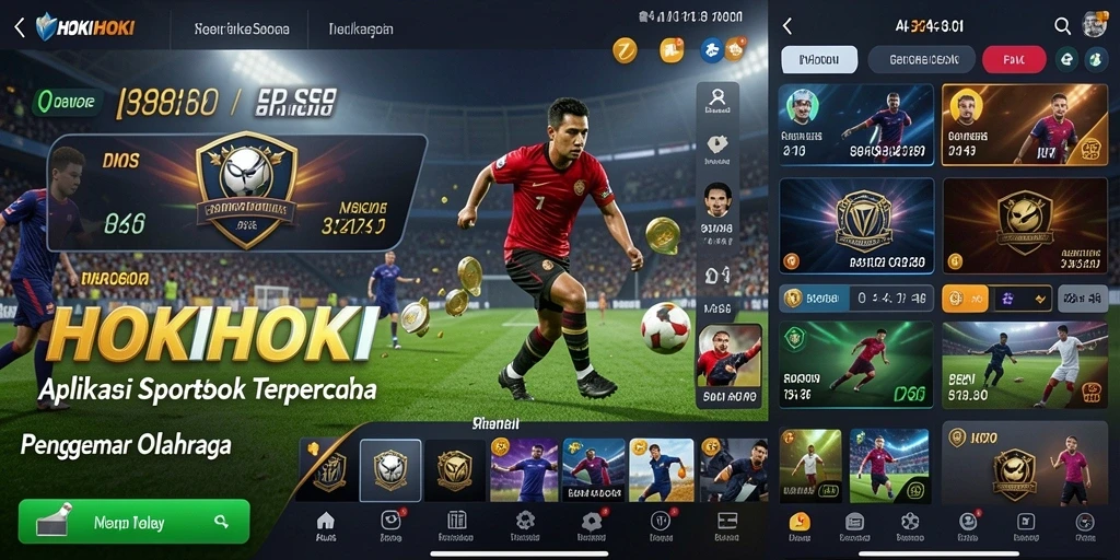 Tampilan menarik dari gameplay HOKIHOKI pada taruhan olahraga.