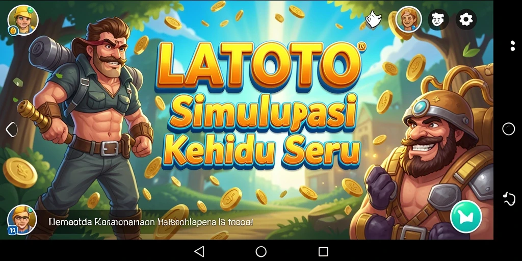 Screenshot LATOTO menampilkan karakter yang berinteraksi dalam gameplay simulasi yang menarik.