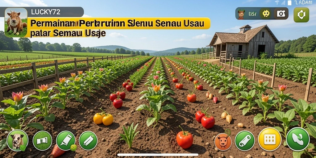 Tampilan gameplay menarik dari LUCKY72 di dunia pertanian.