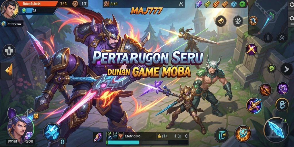 Screenshot gameplay MAJ777 yang menunjukkan aksi pertarungan tim.