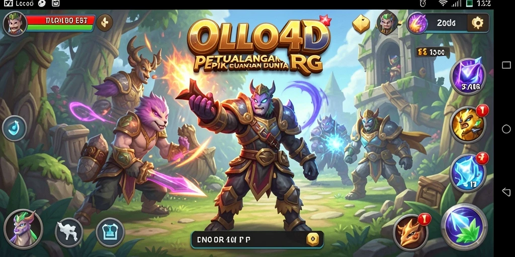 Screenshot OLLO4D menampilkan aksi pertarungan epik dan karakter yang menawan.