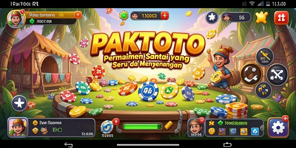 Tampilan gameplay PAKTOTO yang penuh warna dan menarik.