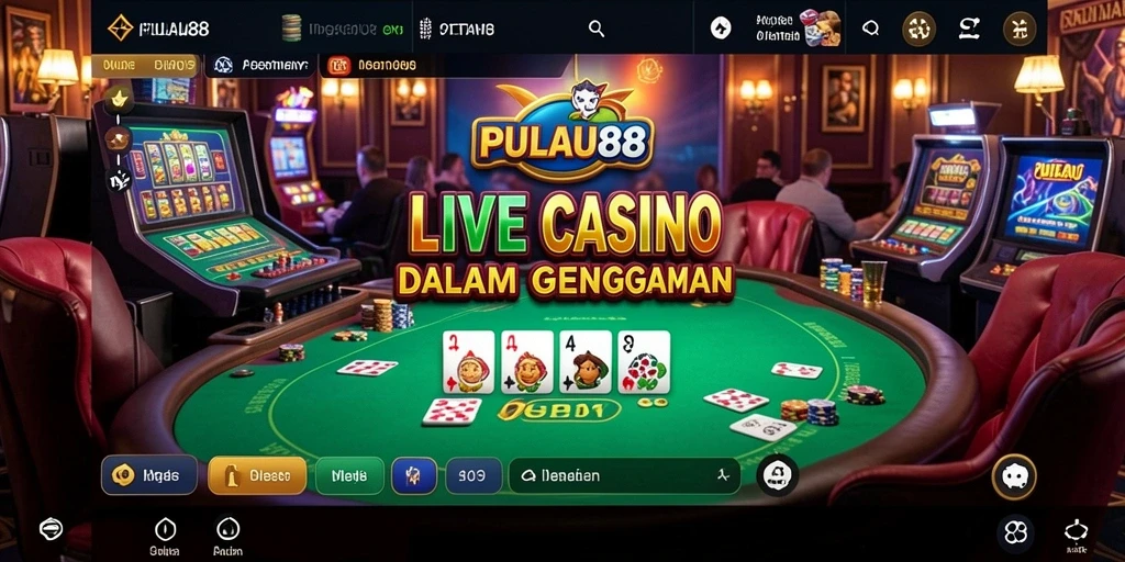 Tampilan gameplay PULAU88 dengan dealer langsung yang interaktif.
