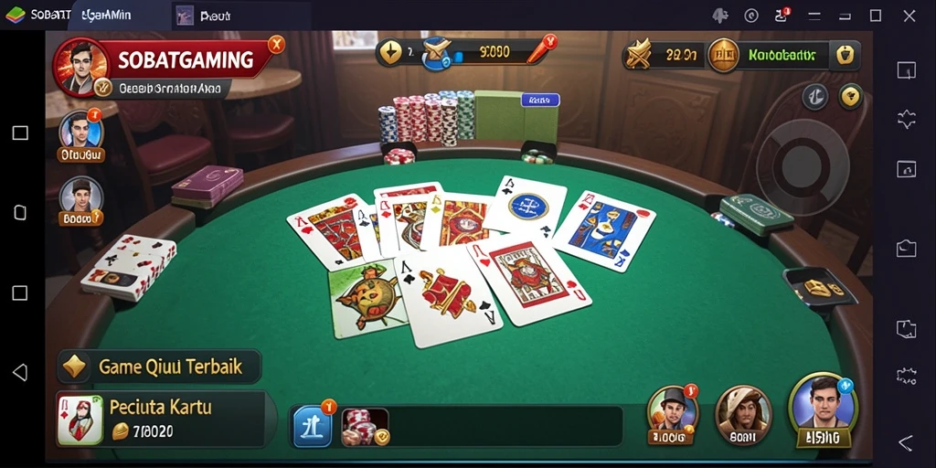Screenshot gameplay SOBATGAMING yang menampilkan keseruan QiuQiu.